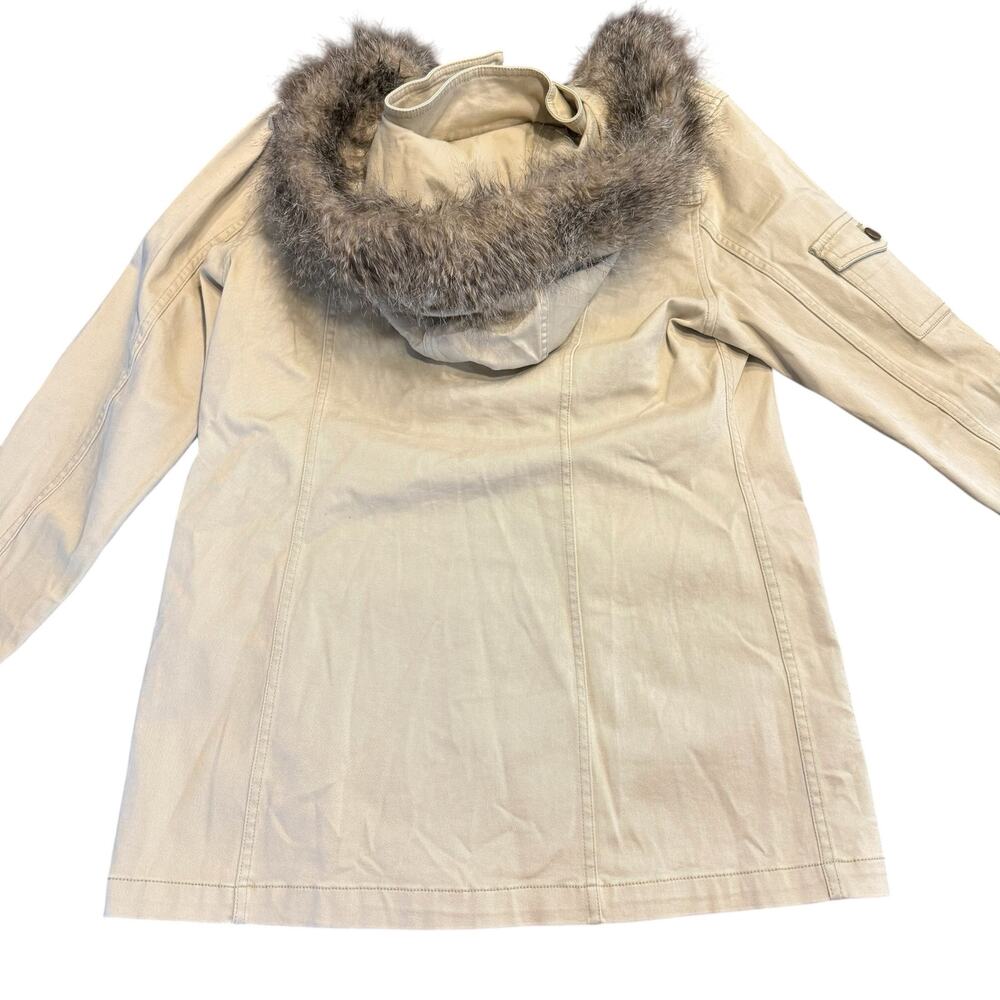 Cabi Women’s tan Nanook faux fur trim hooded jacket, S - Picture 9 of 11